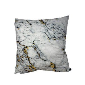 Edie at Home Throw Pillow 20" x 20" Precious Metal Collection Printed Marble NEW
